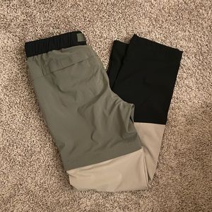 Eddie Bauer Two-Tone Track Pants - Black and Olive